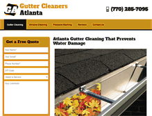 Tablet Screenshot of guttercleanersatlanta.com